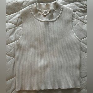 Happily Grey White Crop Tank Top